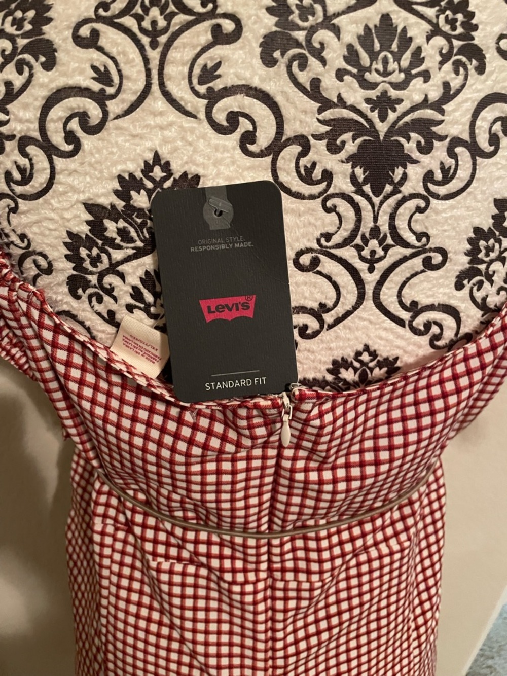 LEVIS Red Gingham Sleeveless Kids Dress - Picture 7 of 8